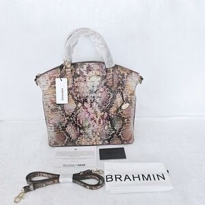 NWT Brahmin Rattlesnake Melbourne Large Duxbury Satchel